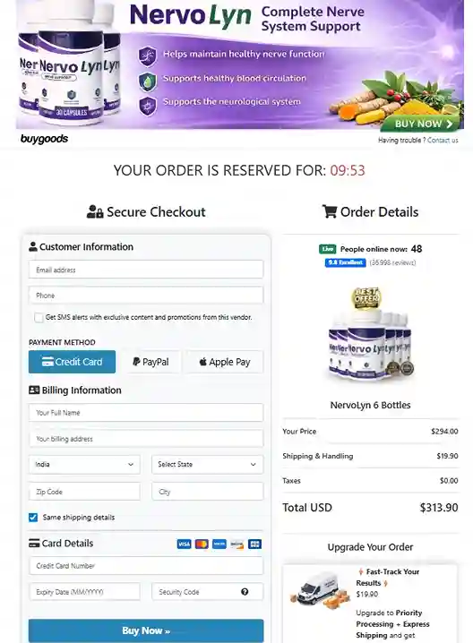 NervoLyn Order Page